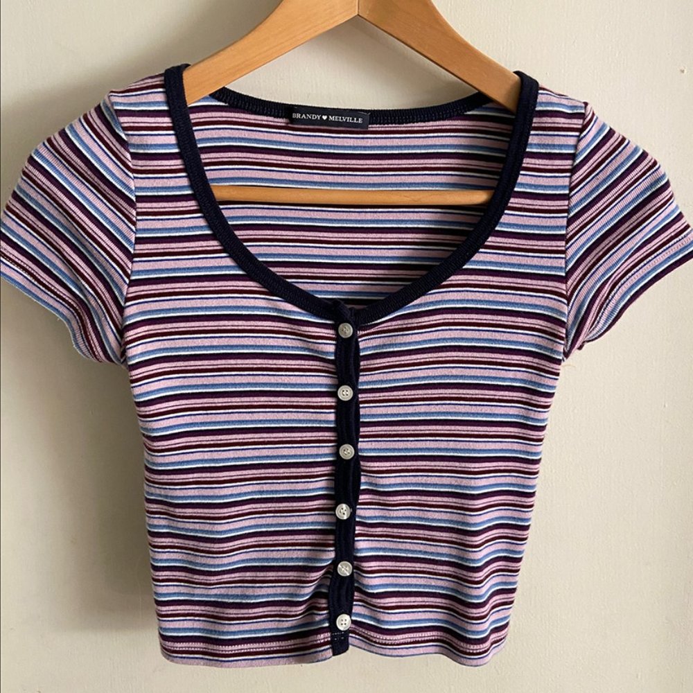 John Galt striped top